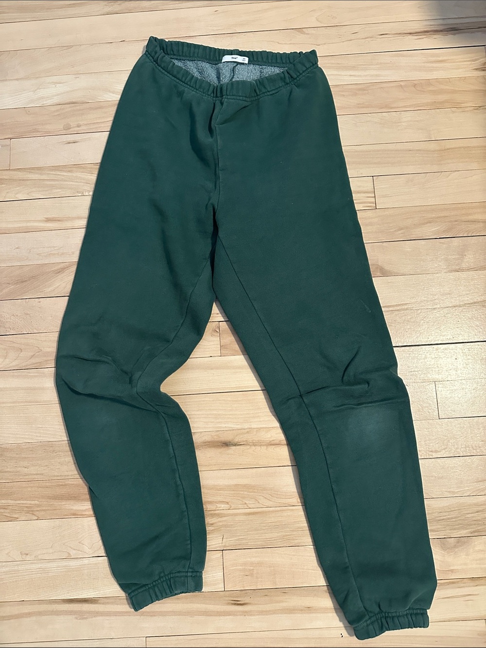 TNA Dark Green Fleece Jogger Sweatpants